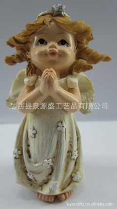 批发采购塑料、树脂工艺品 工厂直销天使在祈祷系列，可订做与批发