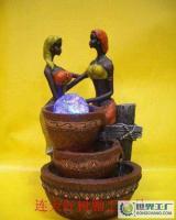 德化县连天红厂家 树脂工艺品流水艺术品工艺扇的创新与市场前景